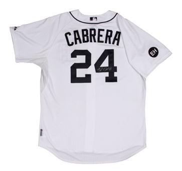 2010 Miguel Cabrera Game Worn and Signed Detroit Tigers Home Jersey (MLB Authenticated)